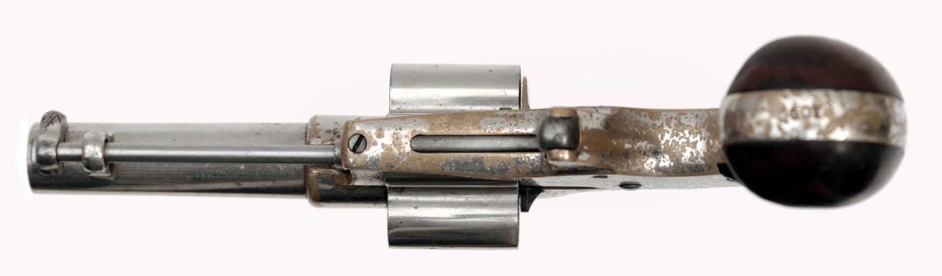 Revolver Colt Cloverleaf House (1.) Modell, vernickelt - Bild 3 aus 4