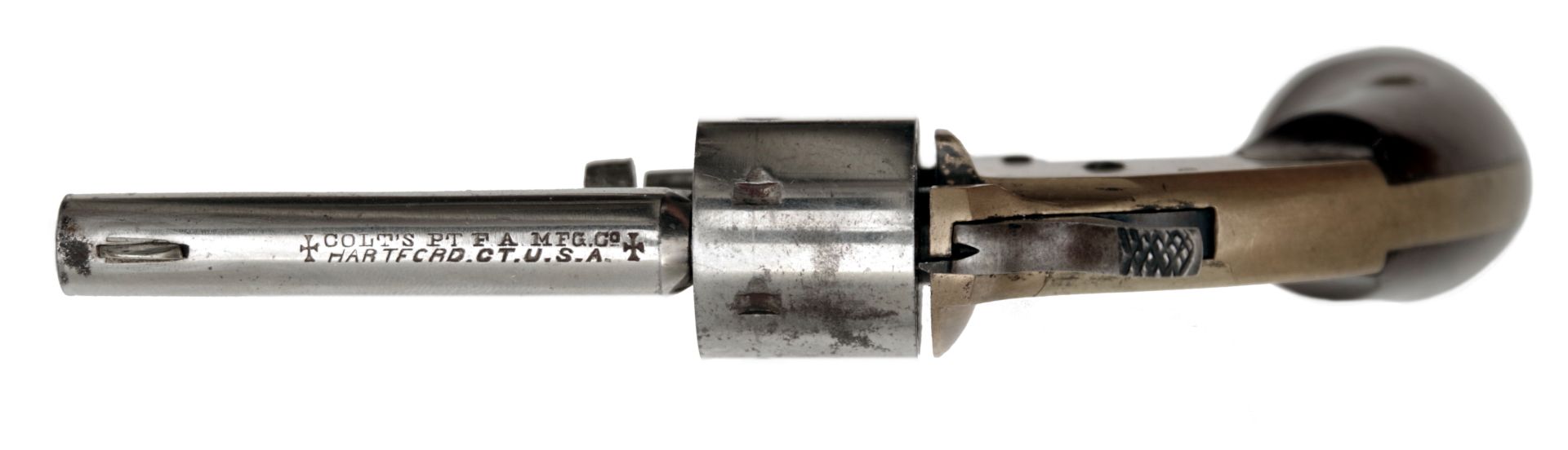 A Colt Open Top Pocket Model Revolver - Bild 3 aus 3
