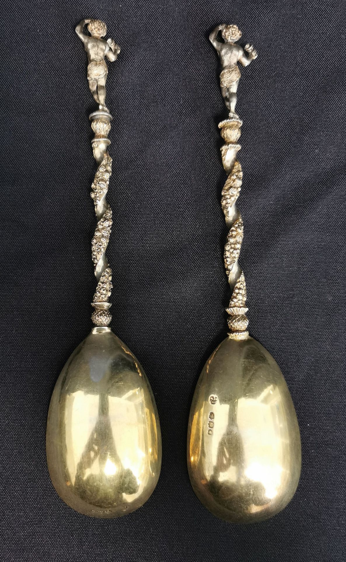 PAIR OF ENGLISH SPLENDID SPOONS / TASTING SPOONS - Image 2 of 3