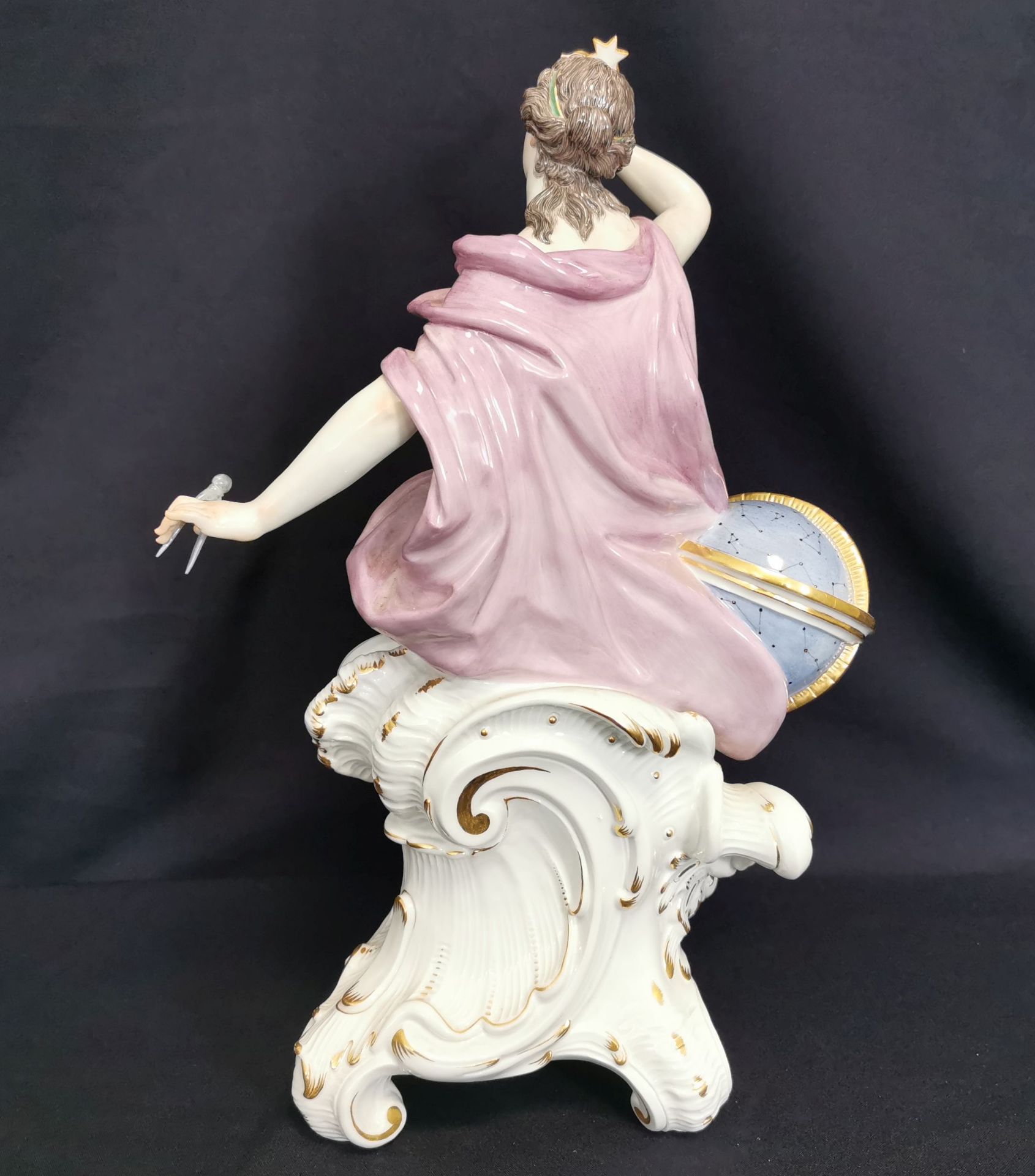 LARGE MEISSEN SCULPTURE "URANIA / ASTRONOMY" - Image 4 of 8