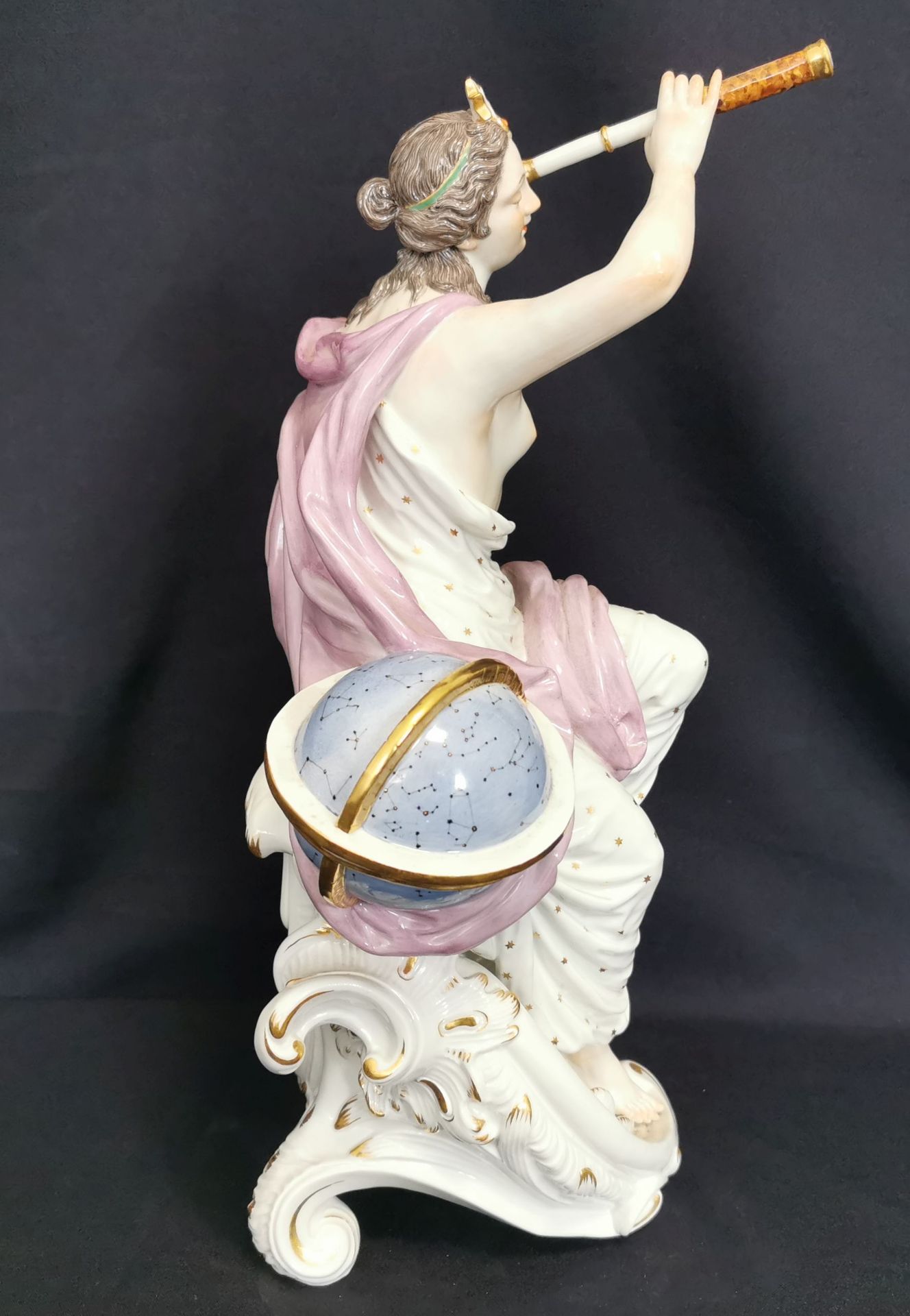 LARGE MEISSEN SCULPTURE "URANIA / ASTRONOMY" - Image 5 of 8