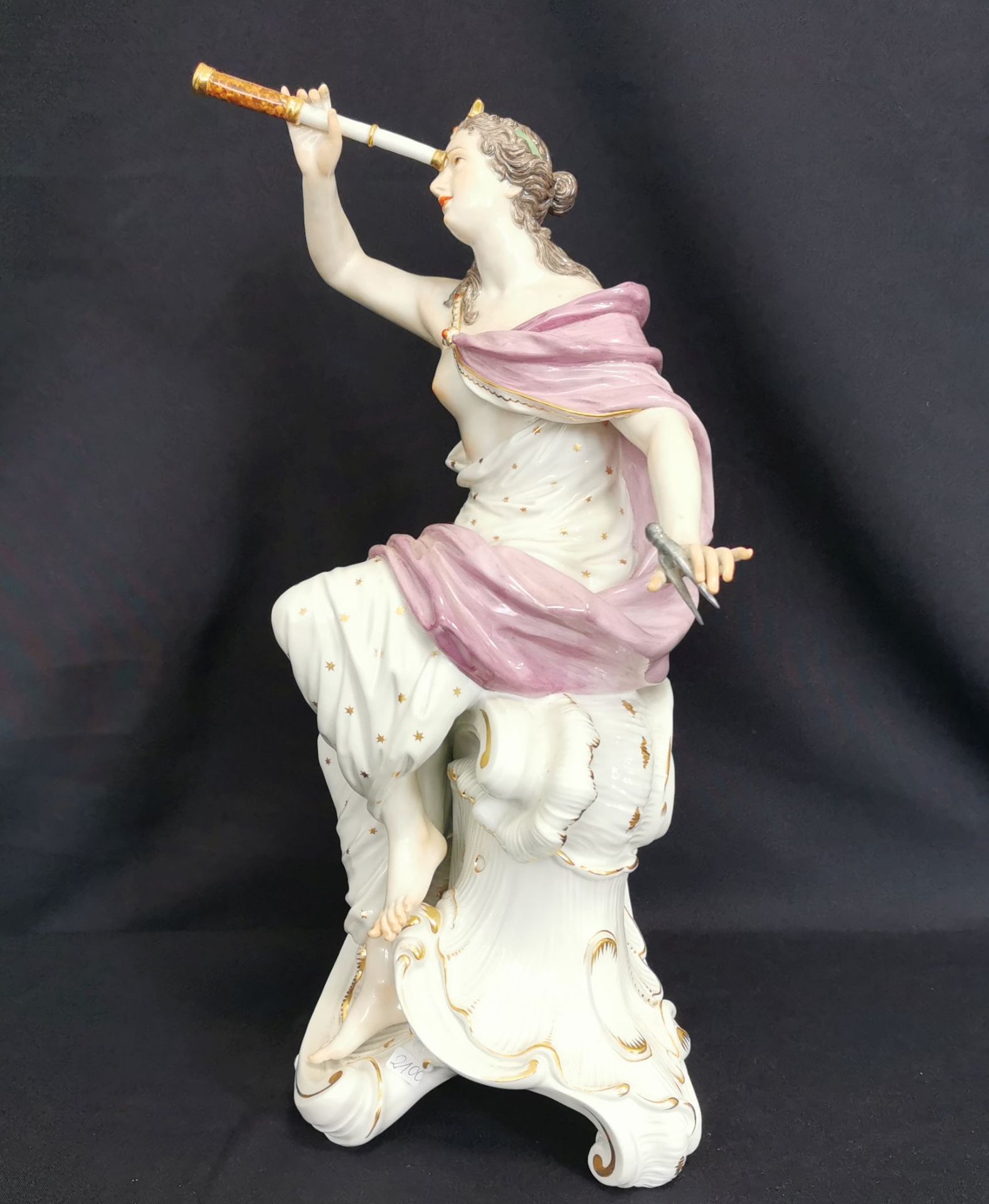 LARGE MEISSEN SCULPTURE "URANIA / ASTRONOMY" - Image 3 of 8