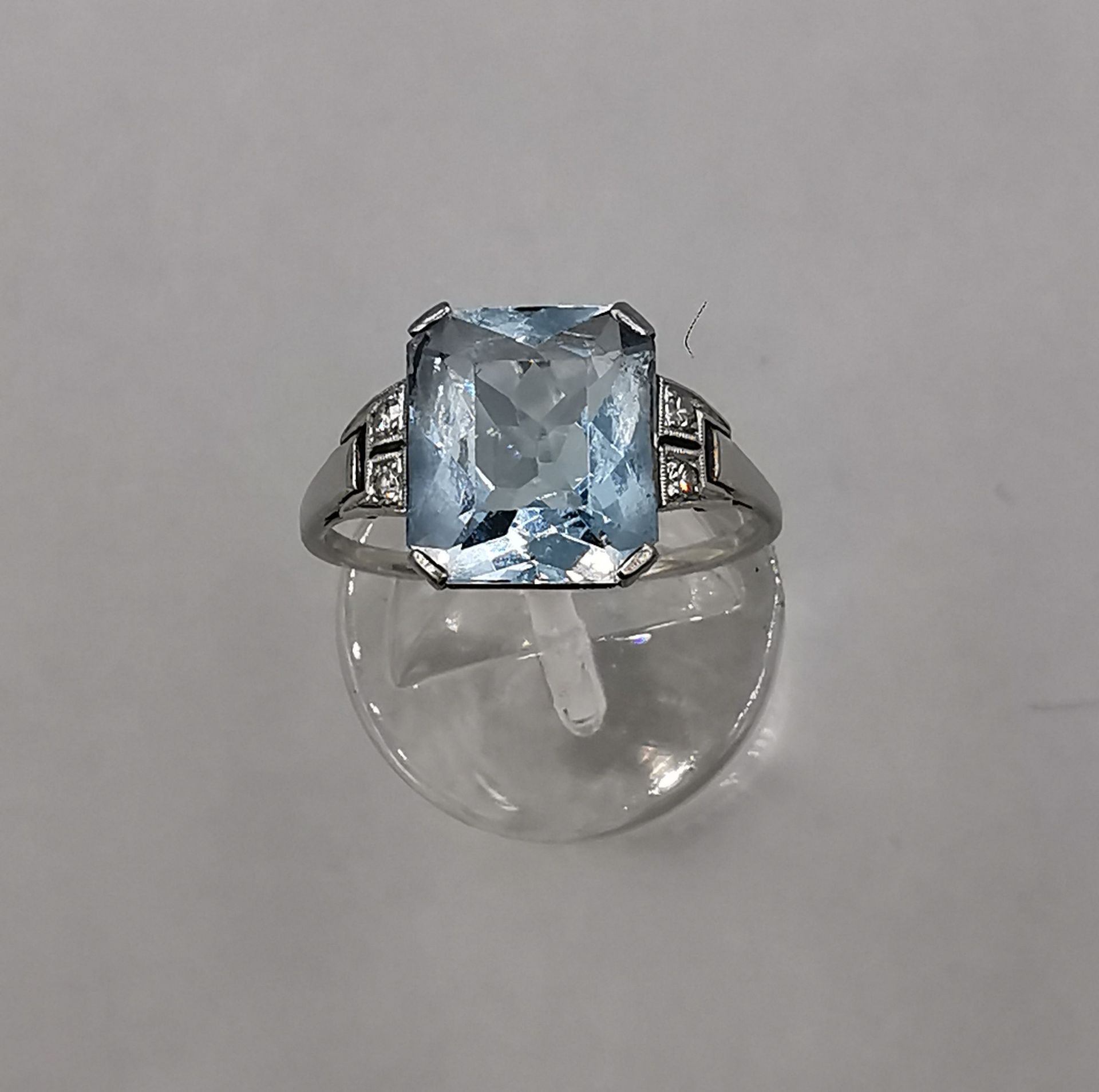 PLATIN - RING WITH AQUAMARINE