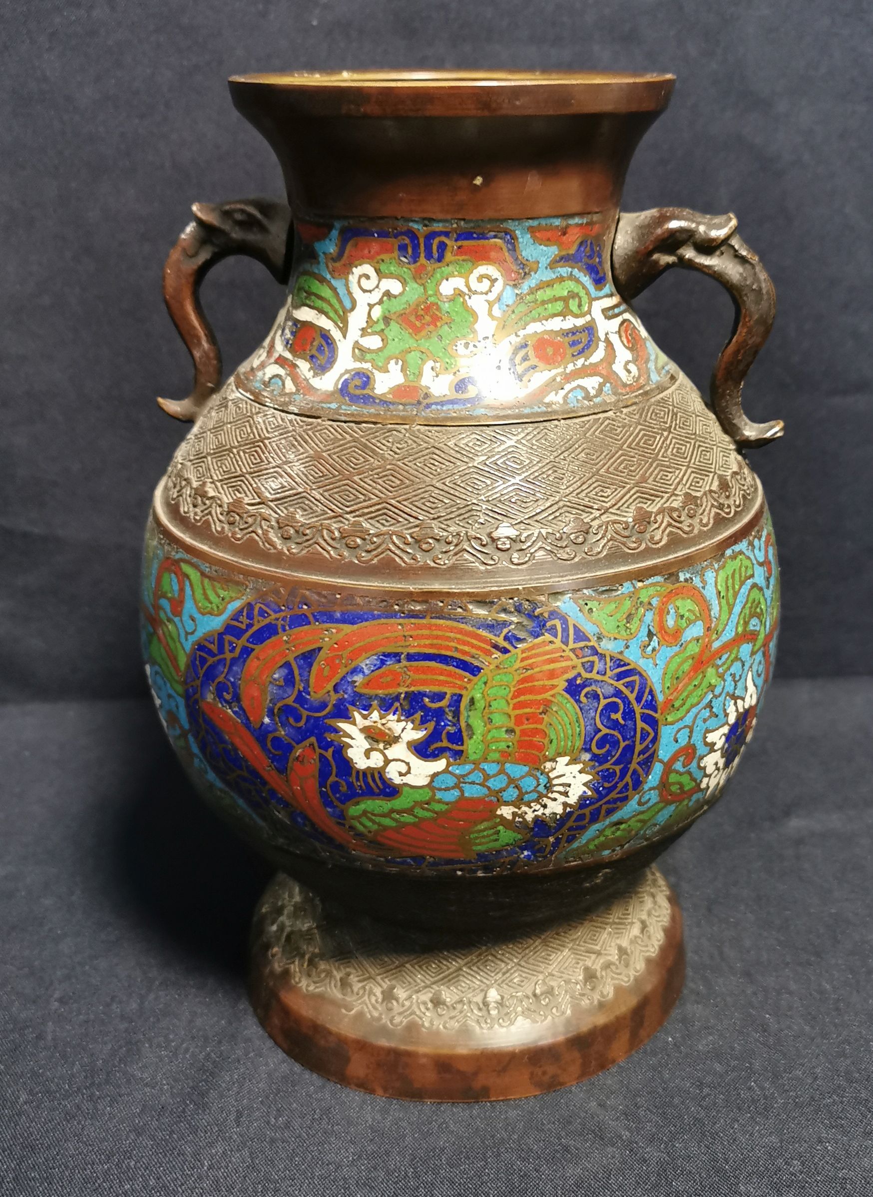 VASE WITH ENAMEL DECOR - Image 3 of 5