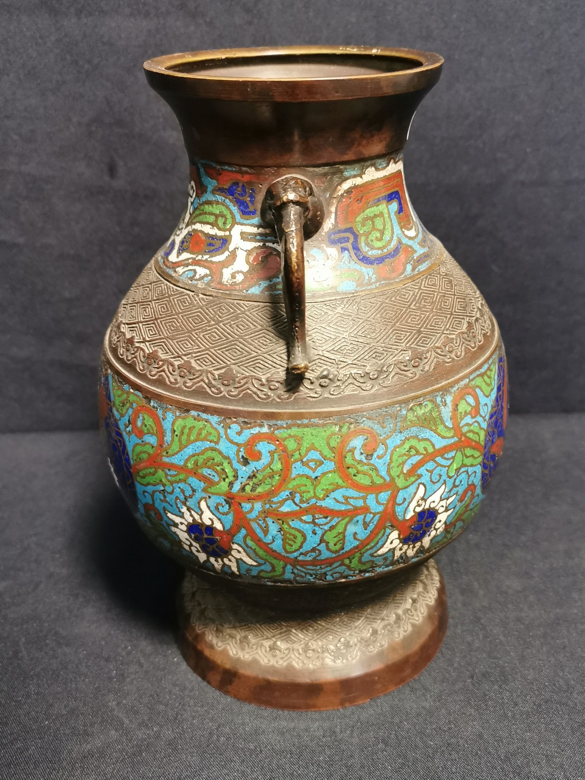 VASE WITH ENAMEL DECOR - Image 2 of 5