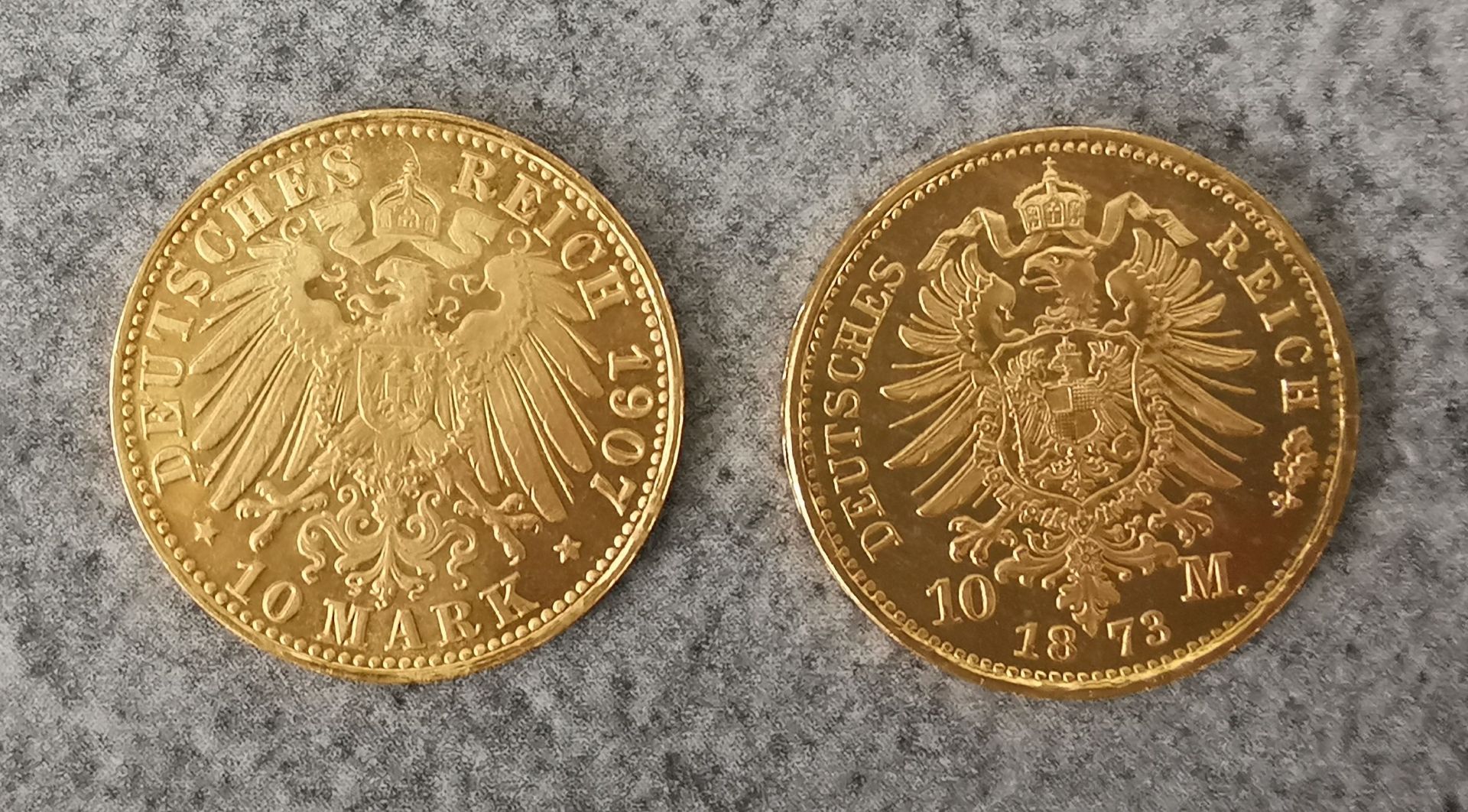 TWO GOLD COINS 10 MARK - Image 2 of 2