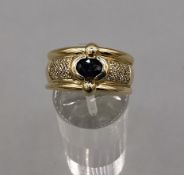 RING MIT SAFIR UND BRILLANTEN