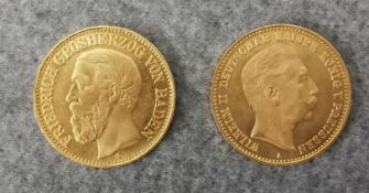 ZWEI GOLDMÜNZEN 10 MARK