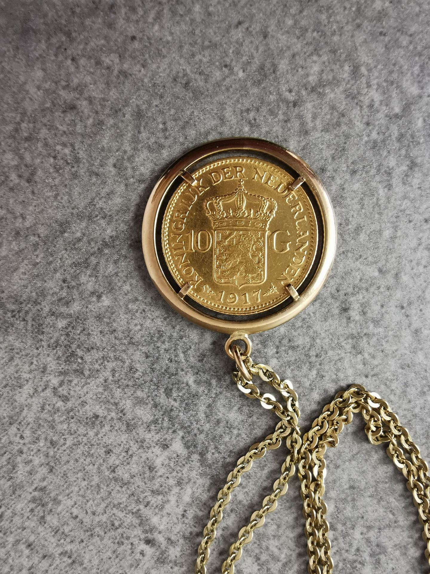 GOLD PENDANT 10 GULDEN 1917 - Image 3 of 3