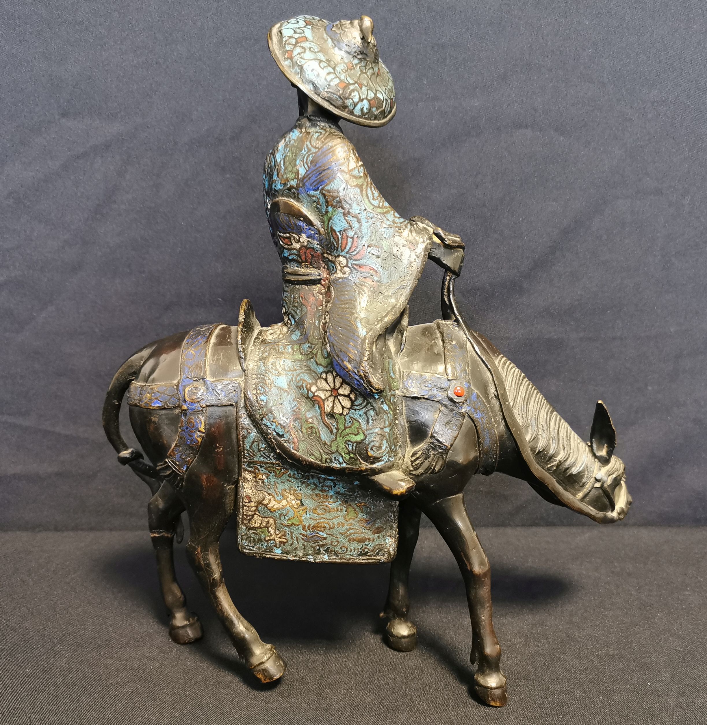 SCULPTURE: TOBA RIDING HIS DONKEY - Image 3 of 4