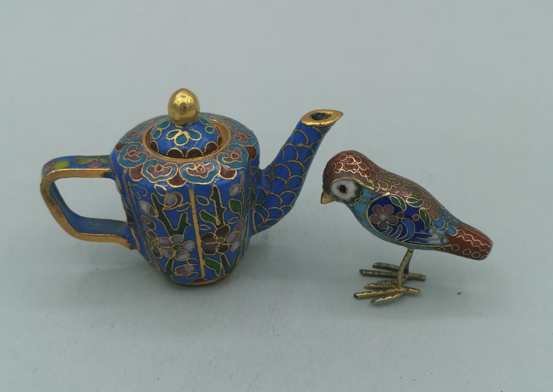 10 MINIATUR CLOISONNE-OBJEKTE - Bild 12 aus 15