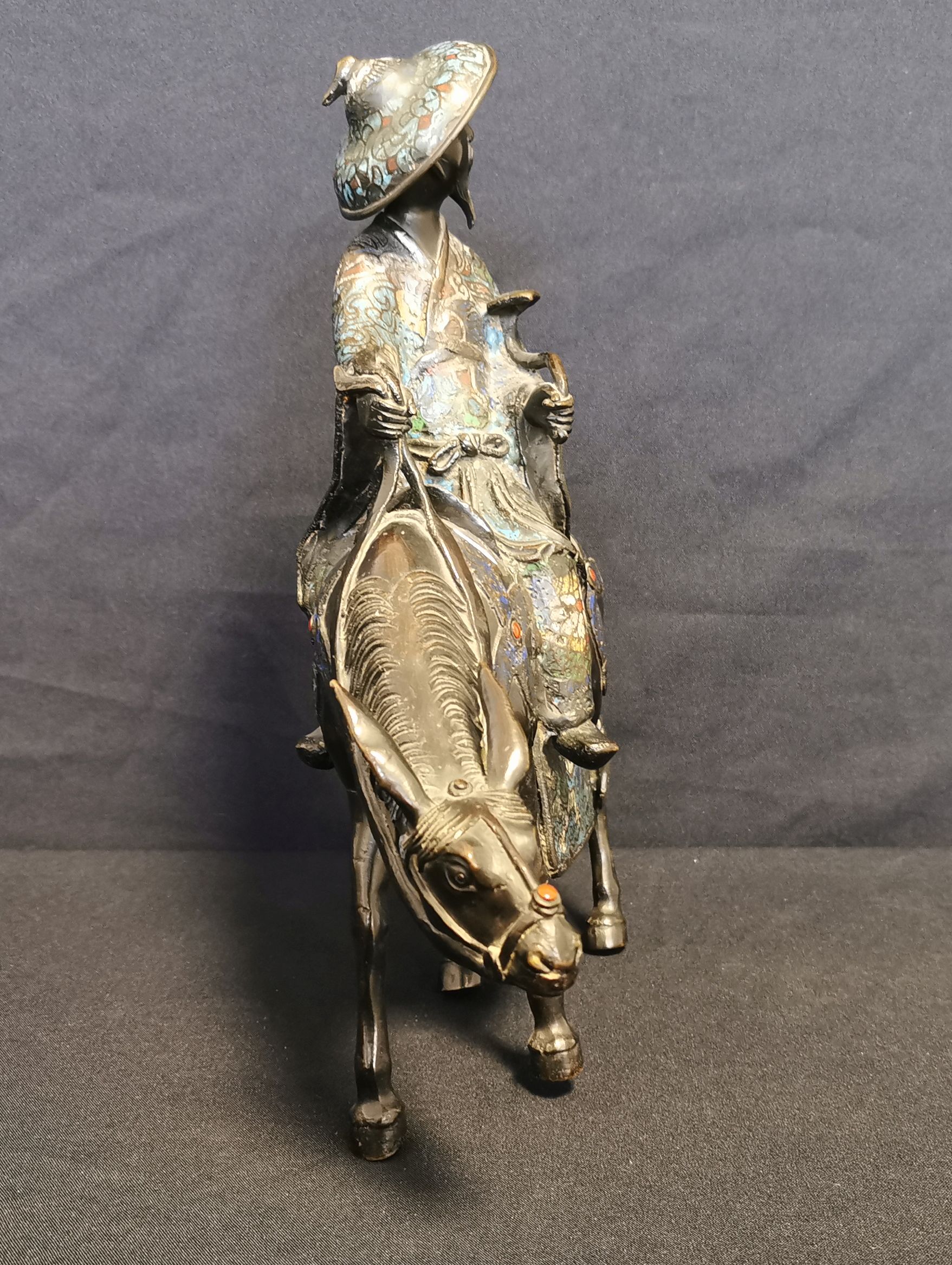 SCULPTURE: TOBA RIDING HIS DONKEY - Image 2 of 4