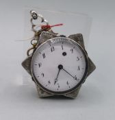 SPINDLE POCKET WATCH IN STAR-SHAPED CASE