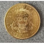 GOLDEMÜNZE 20 DOLLARS 1875