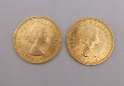 ZWEI GOLDMÜNZEN SOVEREIGN 1 PFUND