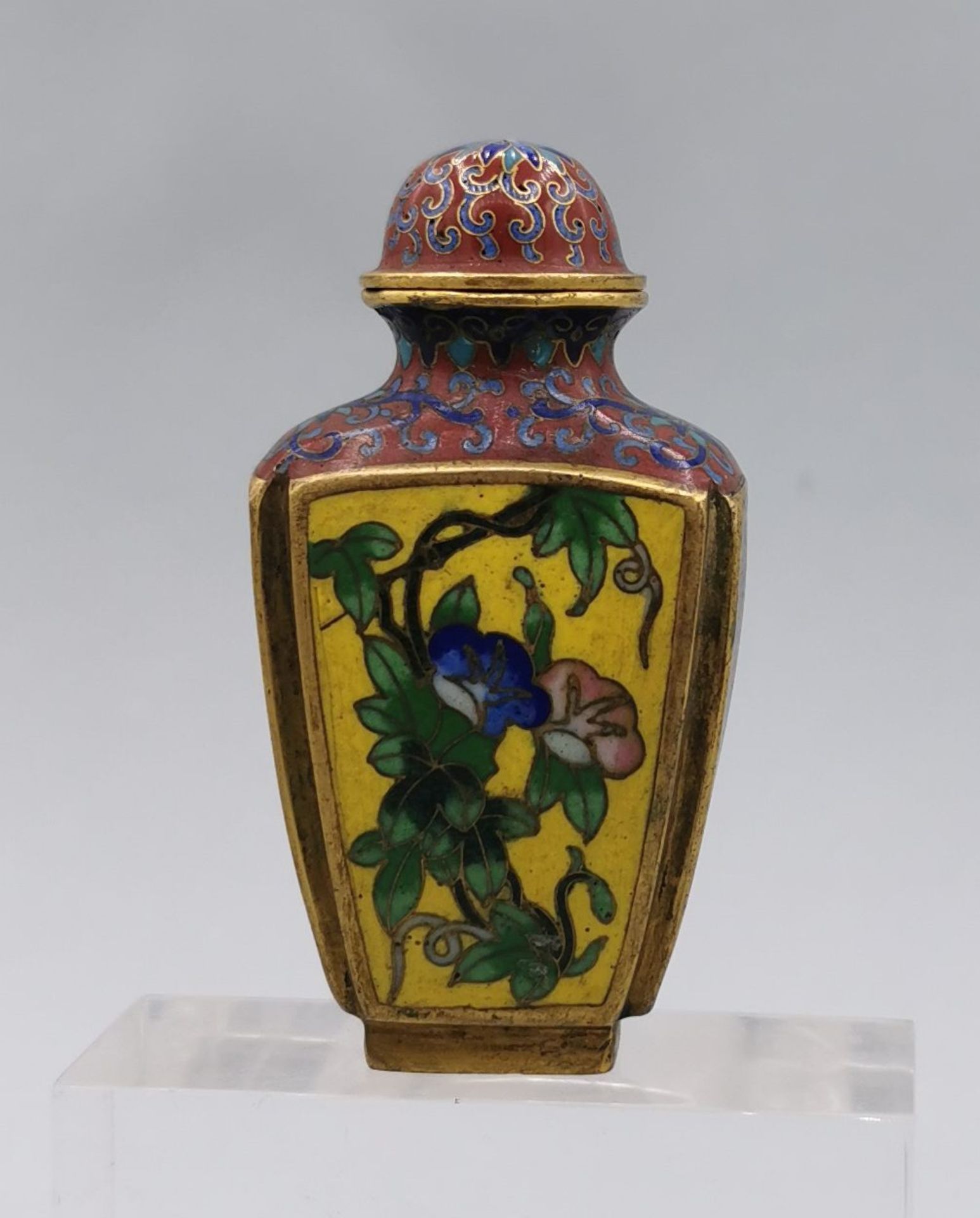 CLOISONNE SNUFF BOTTLE - Image 3 of 7