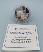 SILBERMEDAILLE 15 JAHRE BUNDESHAUPTSTADT BERLIN