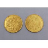 2 GOLDMÜNZEN ÖSTERREICH 20 KRONEN