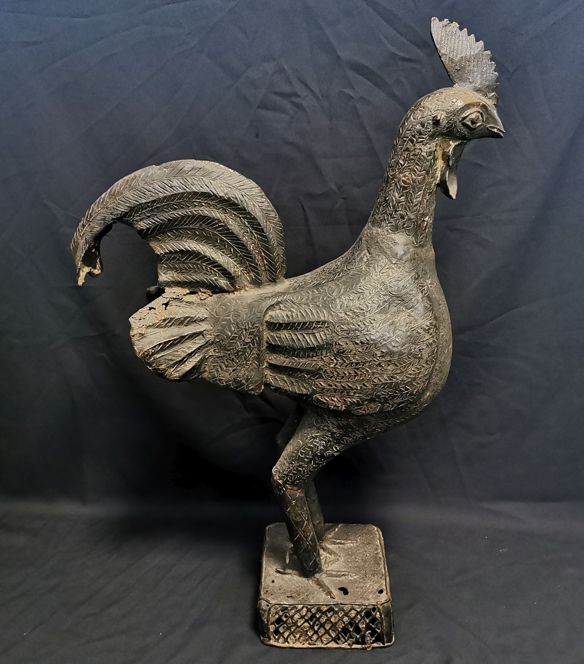 ANIMAL SCULPTURE "ROOSTER" - Image 3 of 4