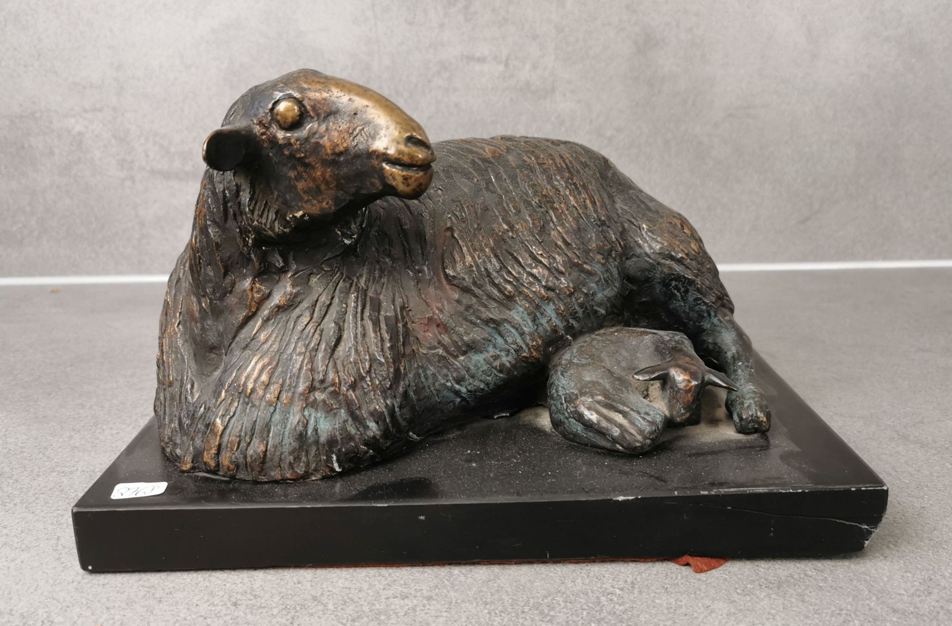 SCULPTURE: "SHEEP AND LAMB"