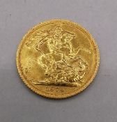 GOLDMÜNZE: 1 SOVEREIGN 