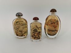 3 GROSSE SNUFF BOTTLES