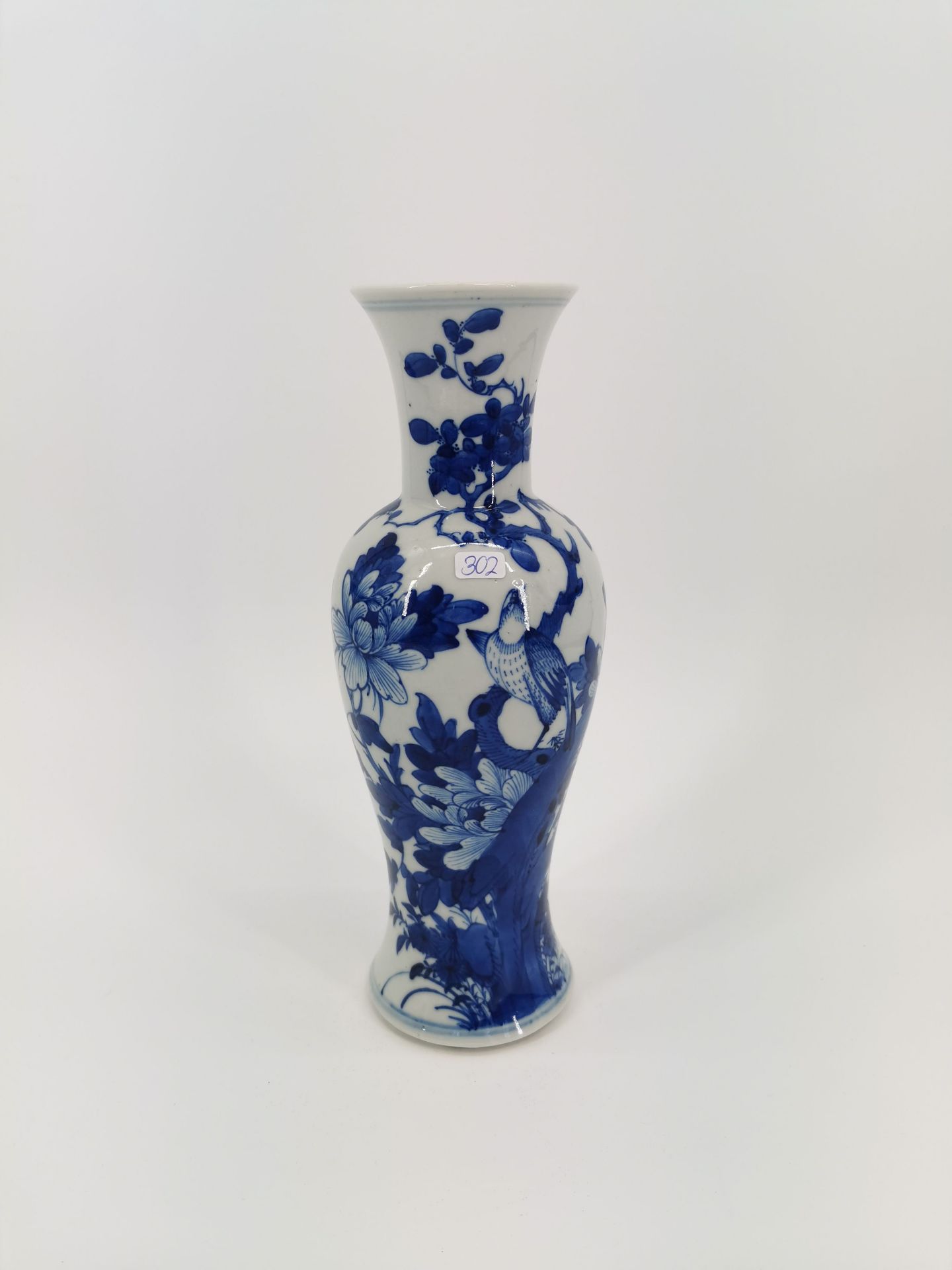 VASE WITH BLUE PAINTING