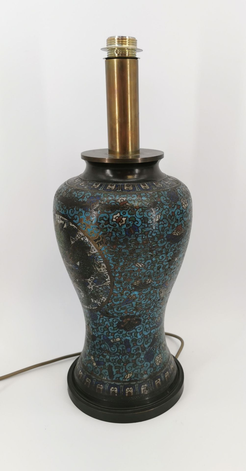 LAMP WITH CLOISONNE SHAFT - Image 3 of 4