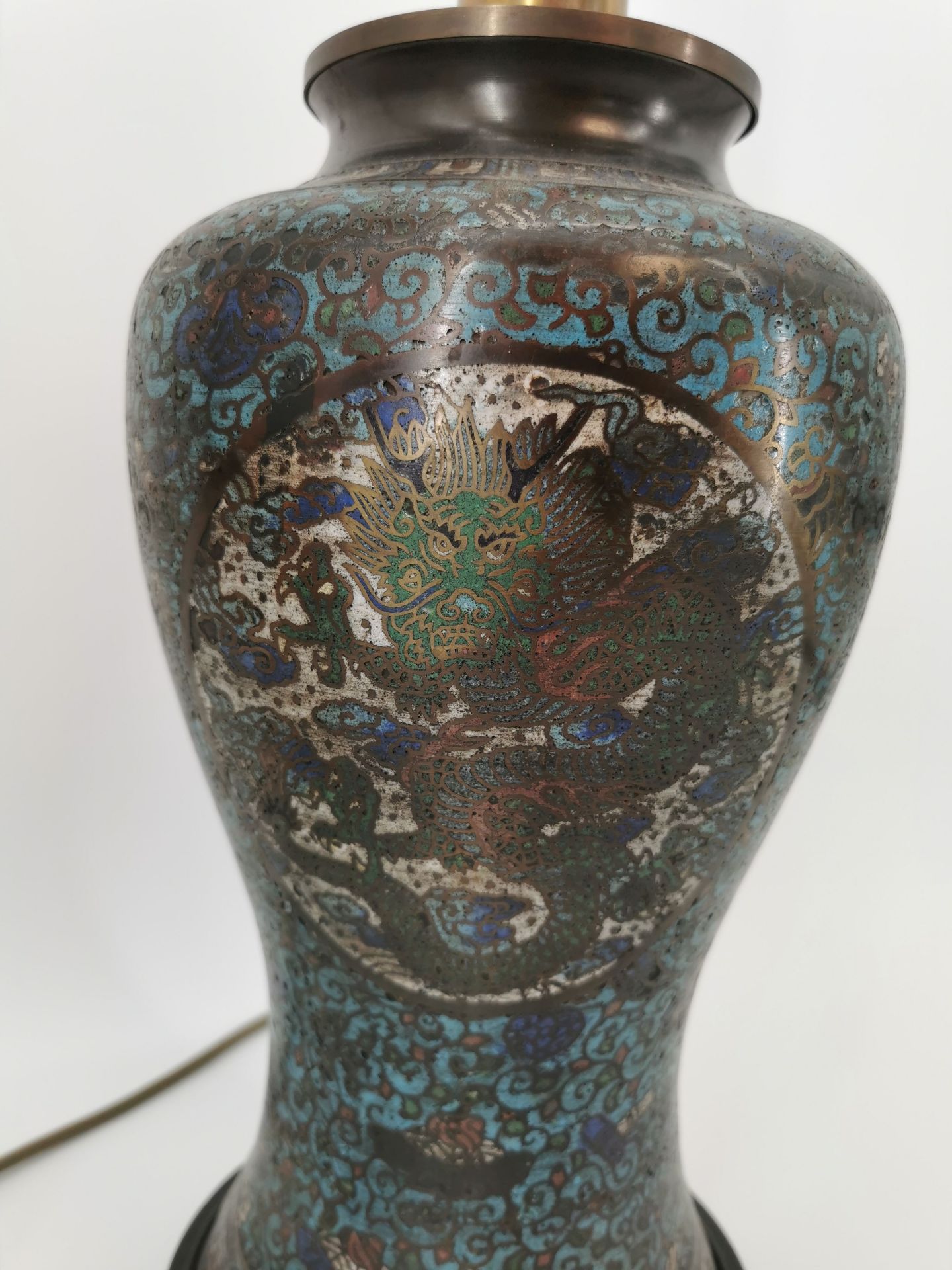 LAMP WITH CLOISONNE SHAFT - Image 2 of 4