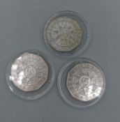 3 SILBERMÜNZEN - 5 EURO