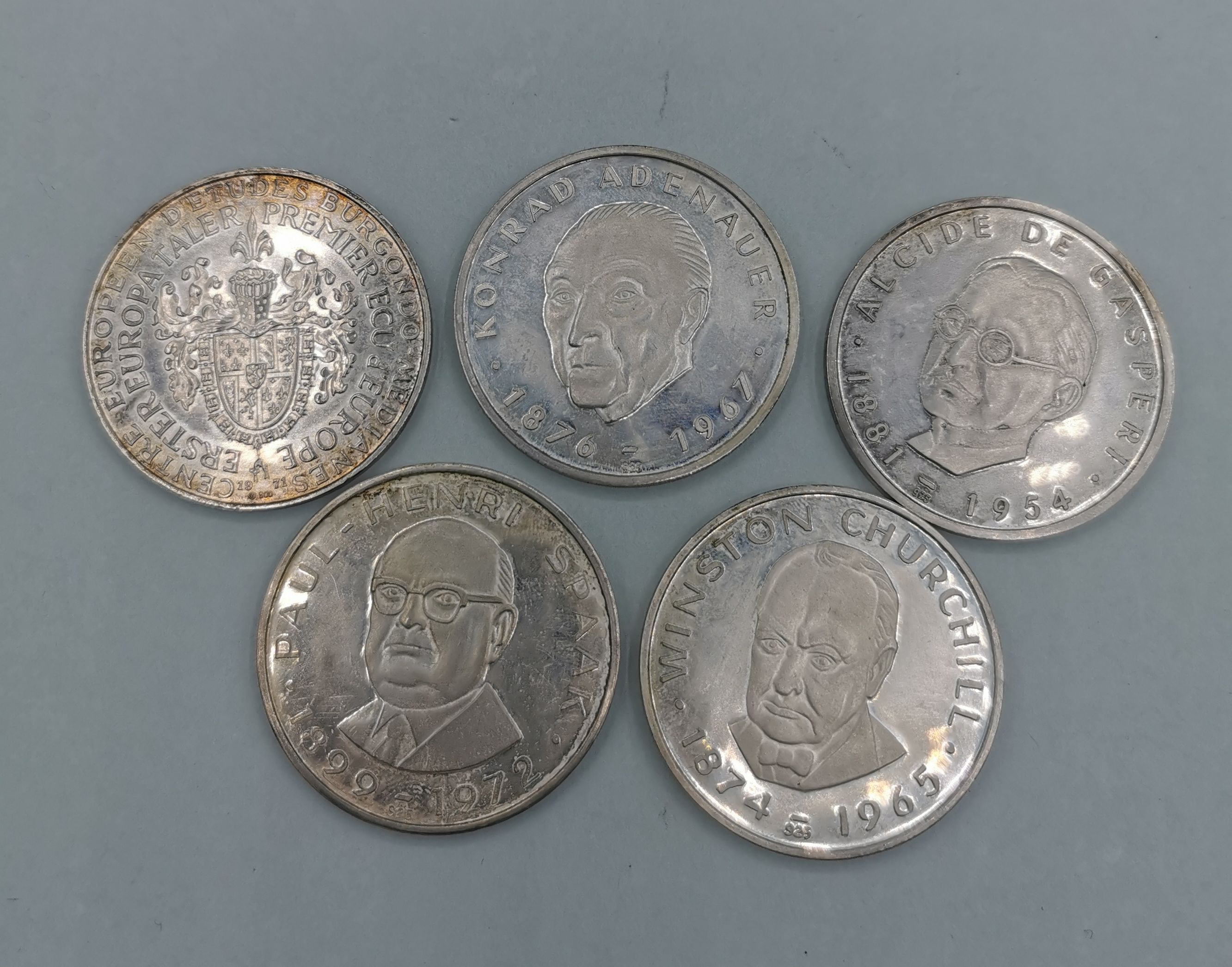 5 SILVER MEDALS - EUROPE THALER 