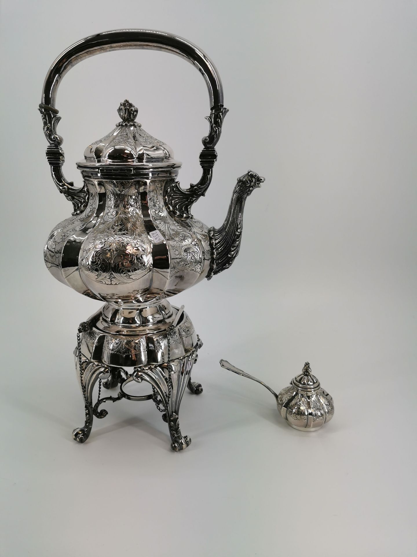 TEAPOT ON RECHAUD - Image 7 of 7