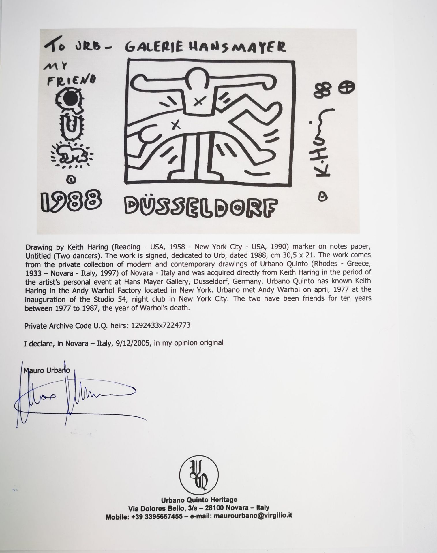 KEITH HARING DRAWING - Image 4 of 4