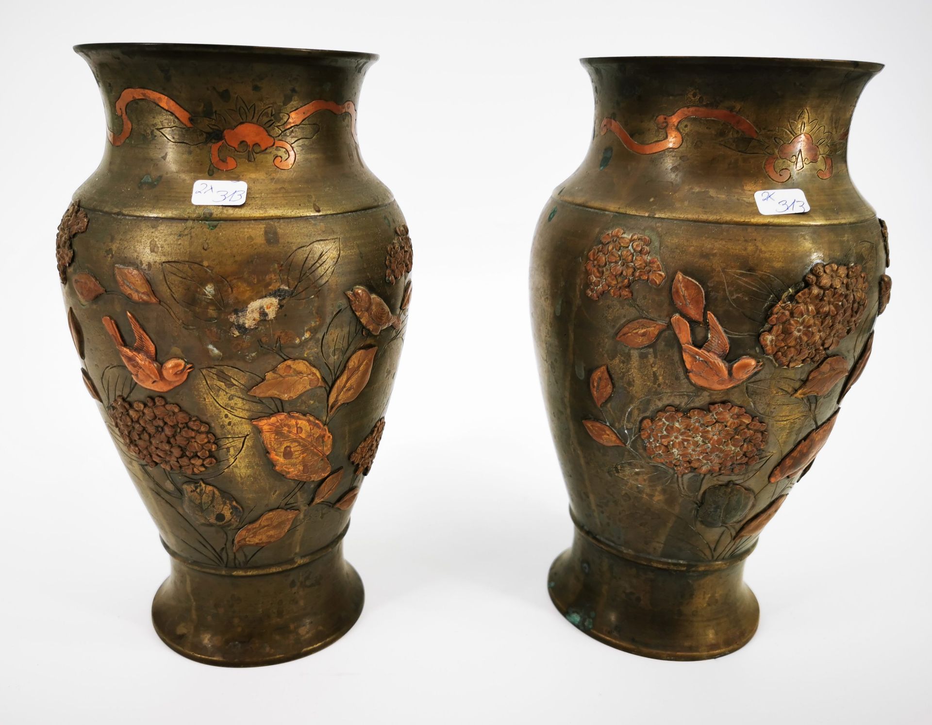 PAIR OF MEIJI - VASES