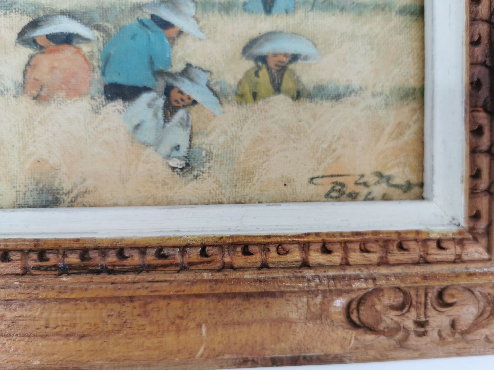 PAINTING: "RICE HARVEST" - Image 2 of 3