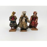 FIGURES OF THE HOLY THREE KINGS IN THE STYLE OF NEAPOLITAN NATIVITY FIGURES