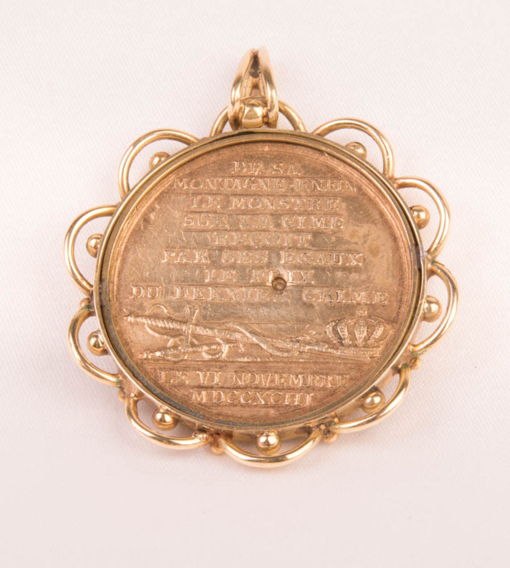 Medaille Louis-Philippe II., Silber/ 585er Gelbgold. - Bild 2 aus 6