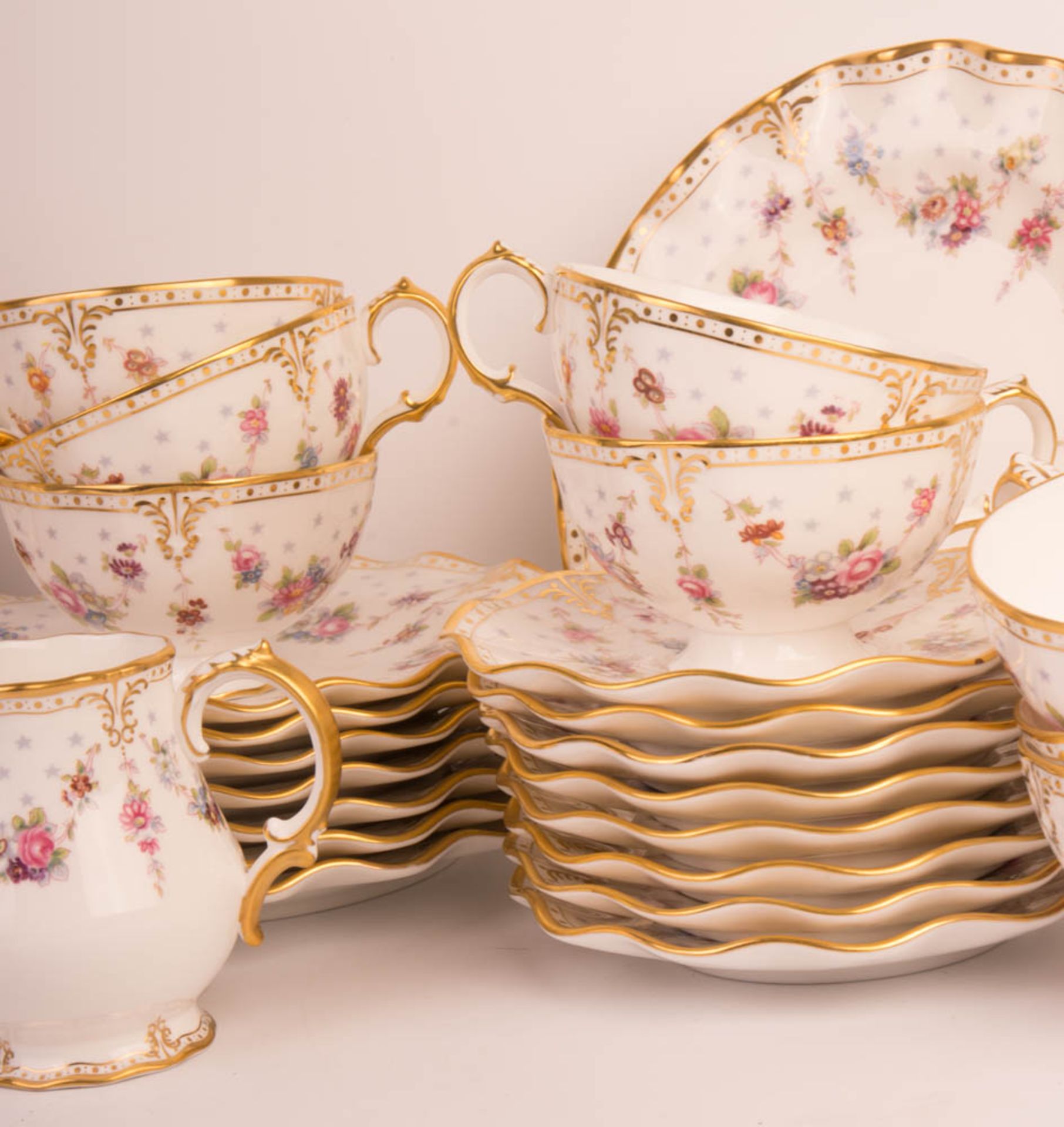 Royal Crown Derby, tea set for 8 persons. - Image 3 of 8