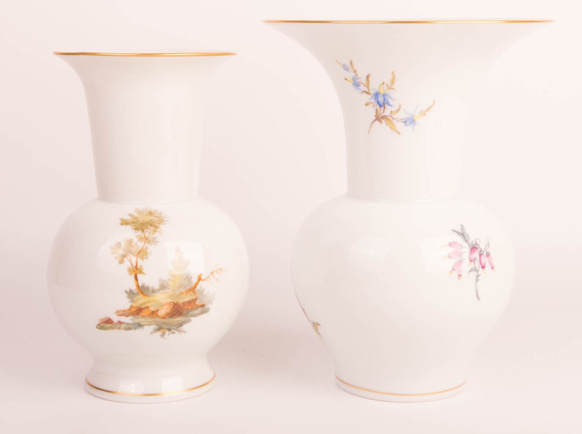 Ludwigsburg porcelain manufactory, two baluster vases. - Image 4 of 5