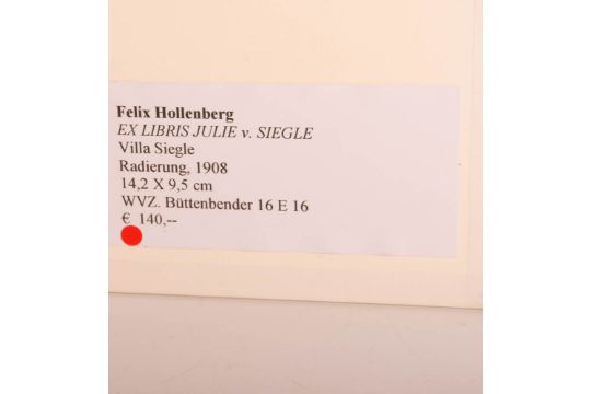 Felix Hollenberg, drei Druckgrafiken, 20. Jhd. - Bild 6 aus 8