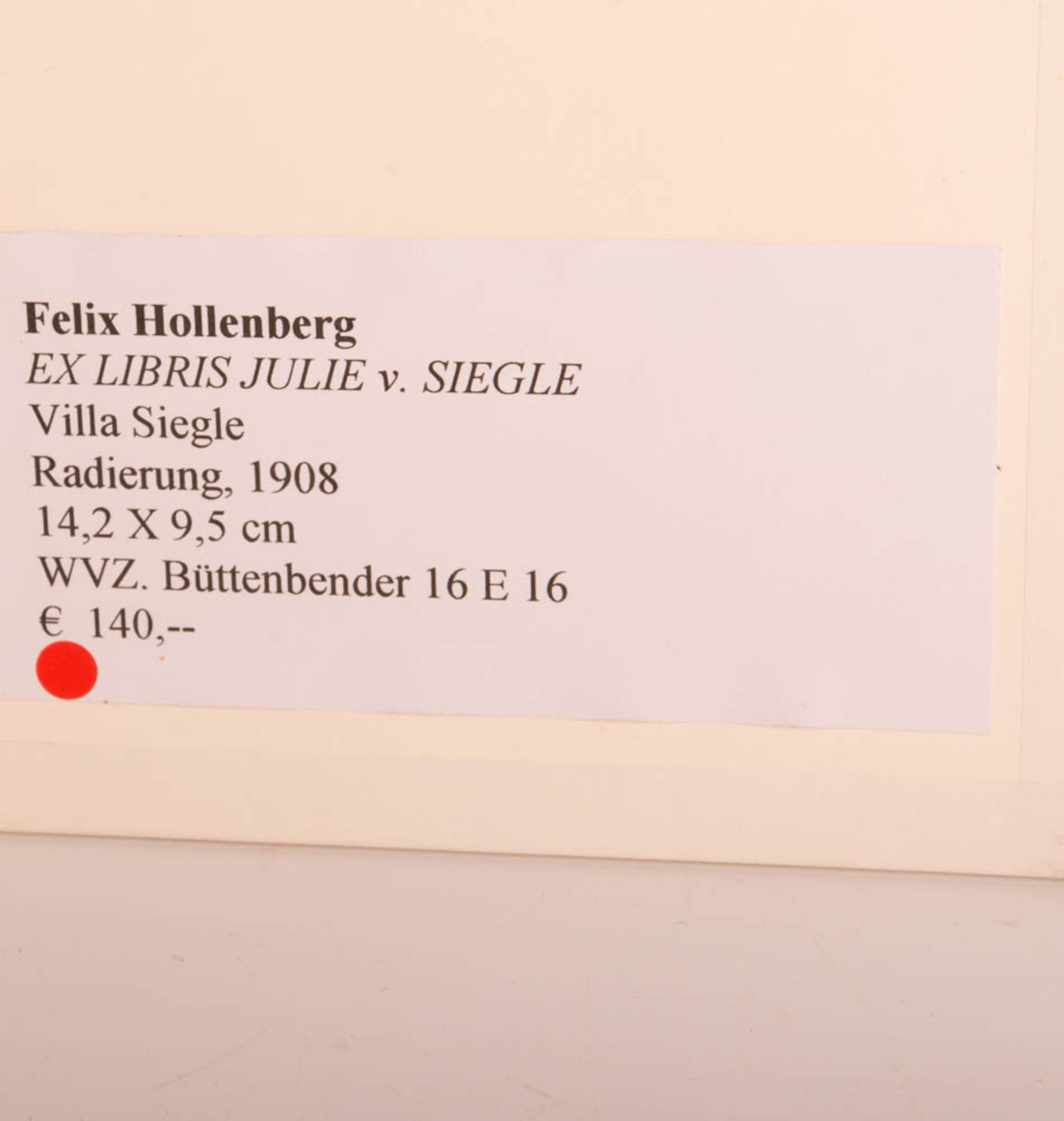 Felix Hollenberg, drei Druckgrafiken, 20. Jhd. - Bild 6 aus 8