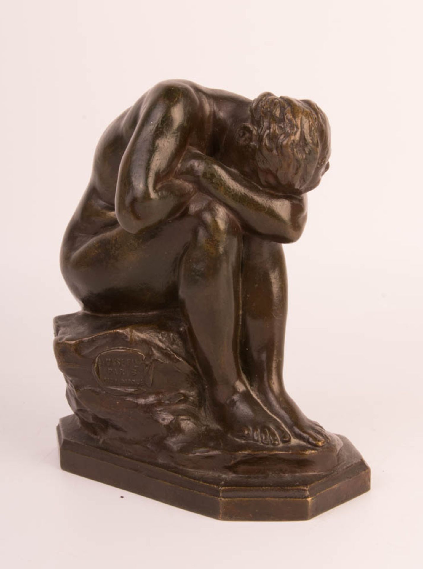 Jules Dalou, Le Miroir brisé Ou La Verité Méconnue, Bronze, 19. Jhd. - Bild 2 aus 8