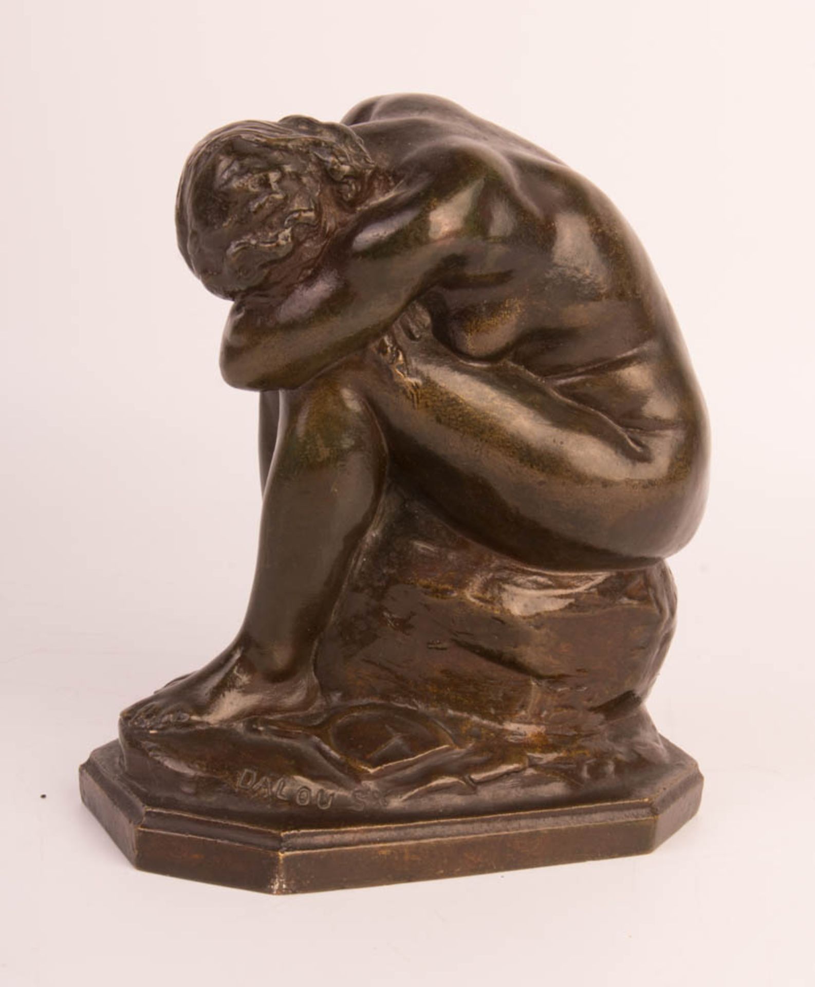 Jules Dalou, Le Miroir brisé Ou La Verité Méconnue, Bronze, 19. Jhd. - Bild 4 aus 8