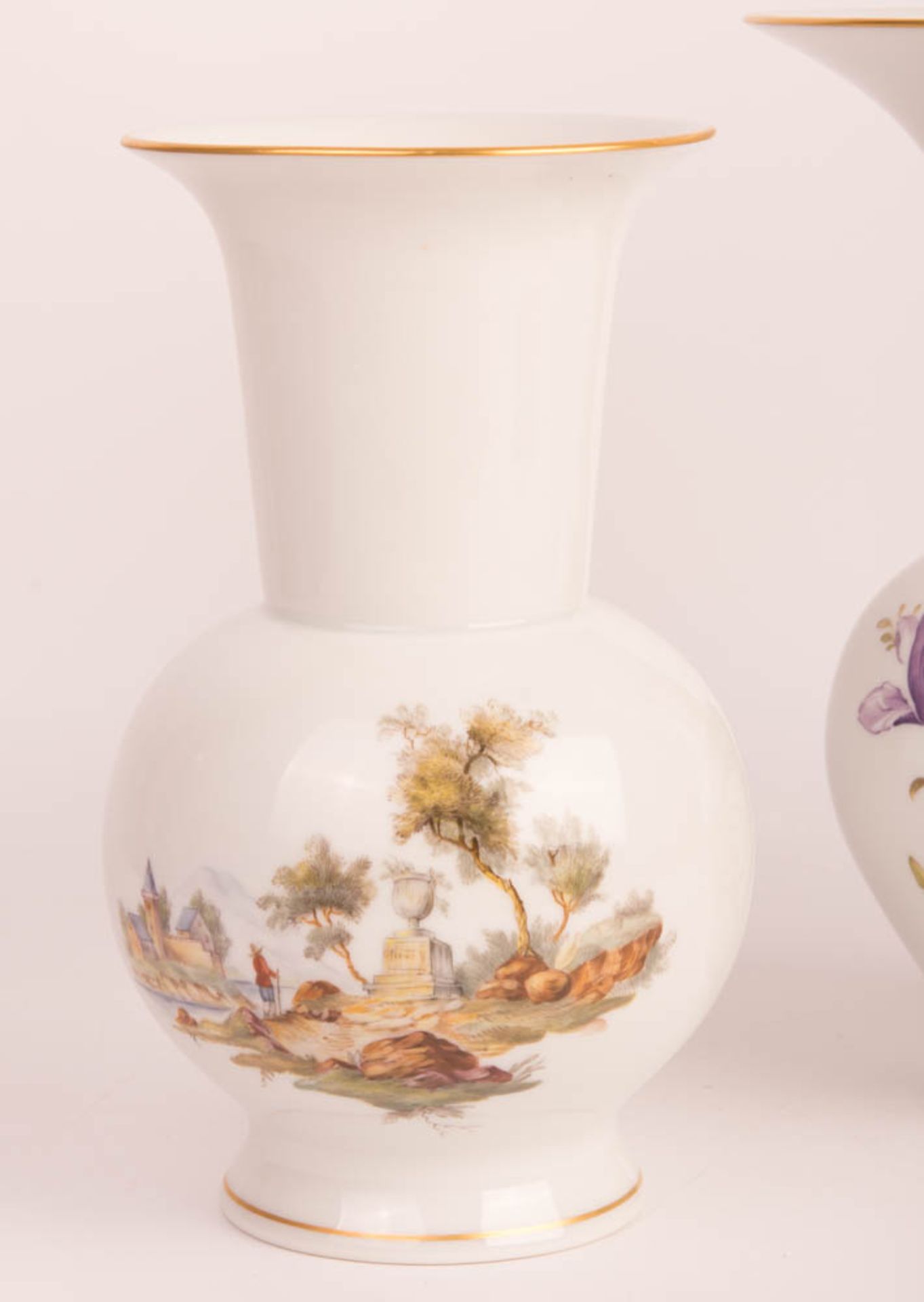 Ludwigsburg porcelain manufactory, two baluster vases. - Image 2 of 5