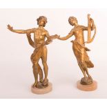 After Auguste Moreau, two small sculptures, probably 20th century.