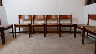 Sibast Furniture, acht Teakholz-Stühle, Dänemark.