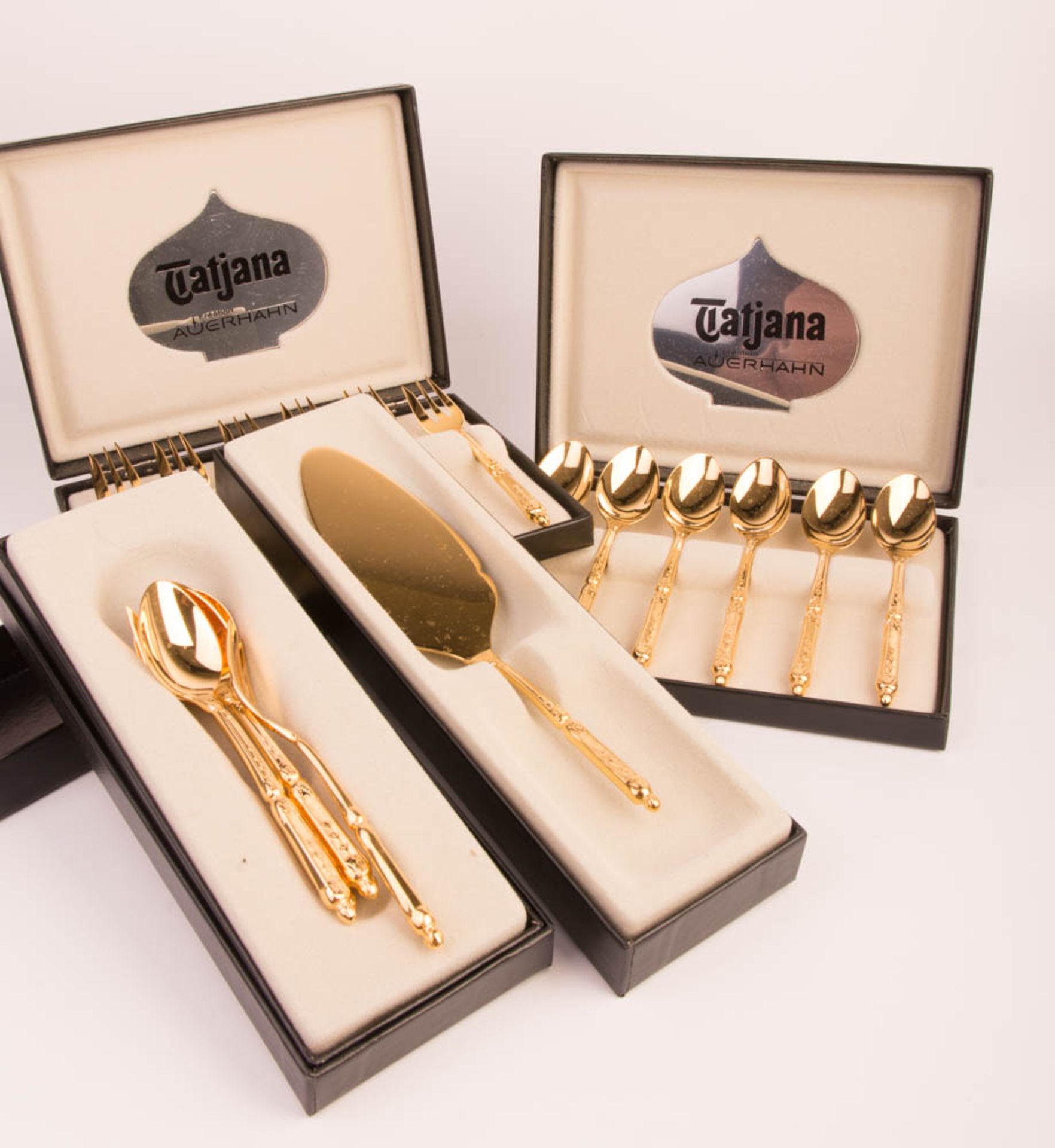 Creation Auerhahn, gold plated cutlery set.