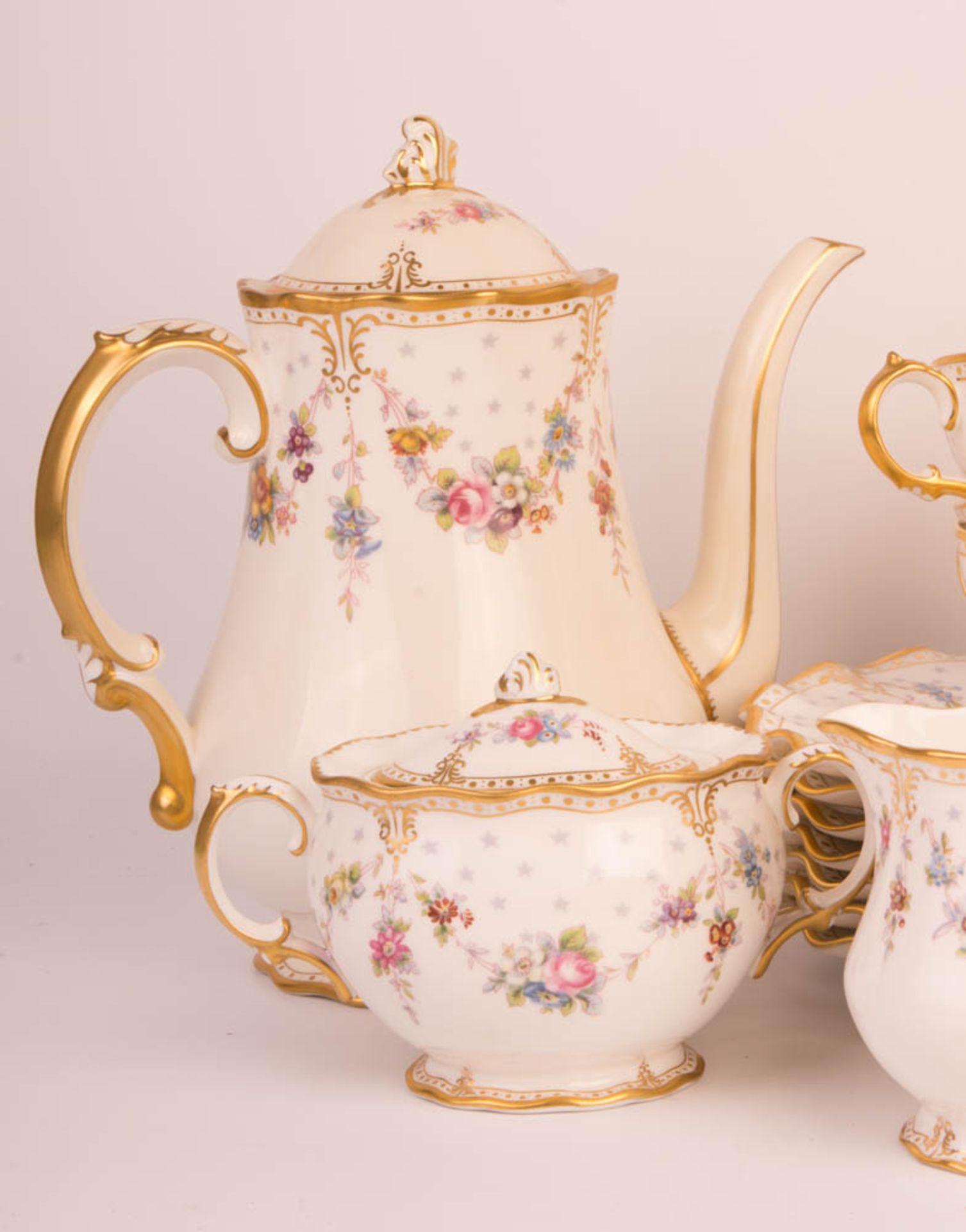 Royal Crown Derby, tea set for 8 persons. - Image 2 of 8