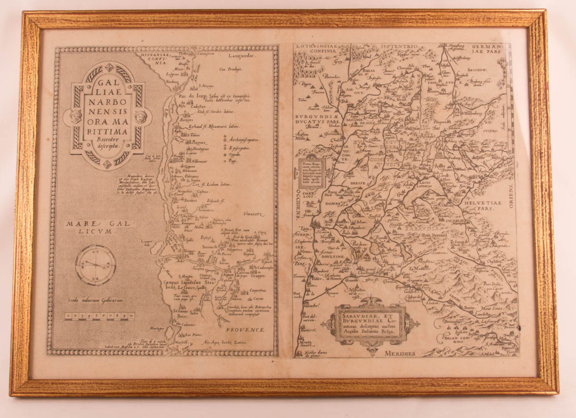 Abraham Ortelius, Galliae Narbonensis ora Marittima Recenter descripta, copperplate engraving, 1571. - Image 2 of 6