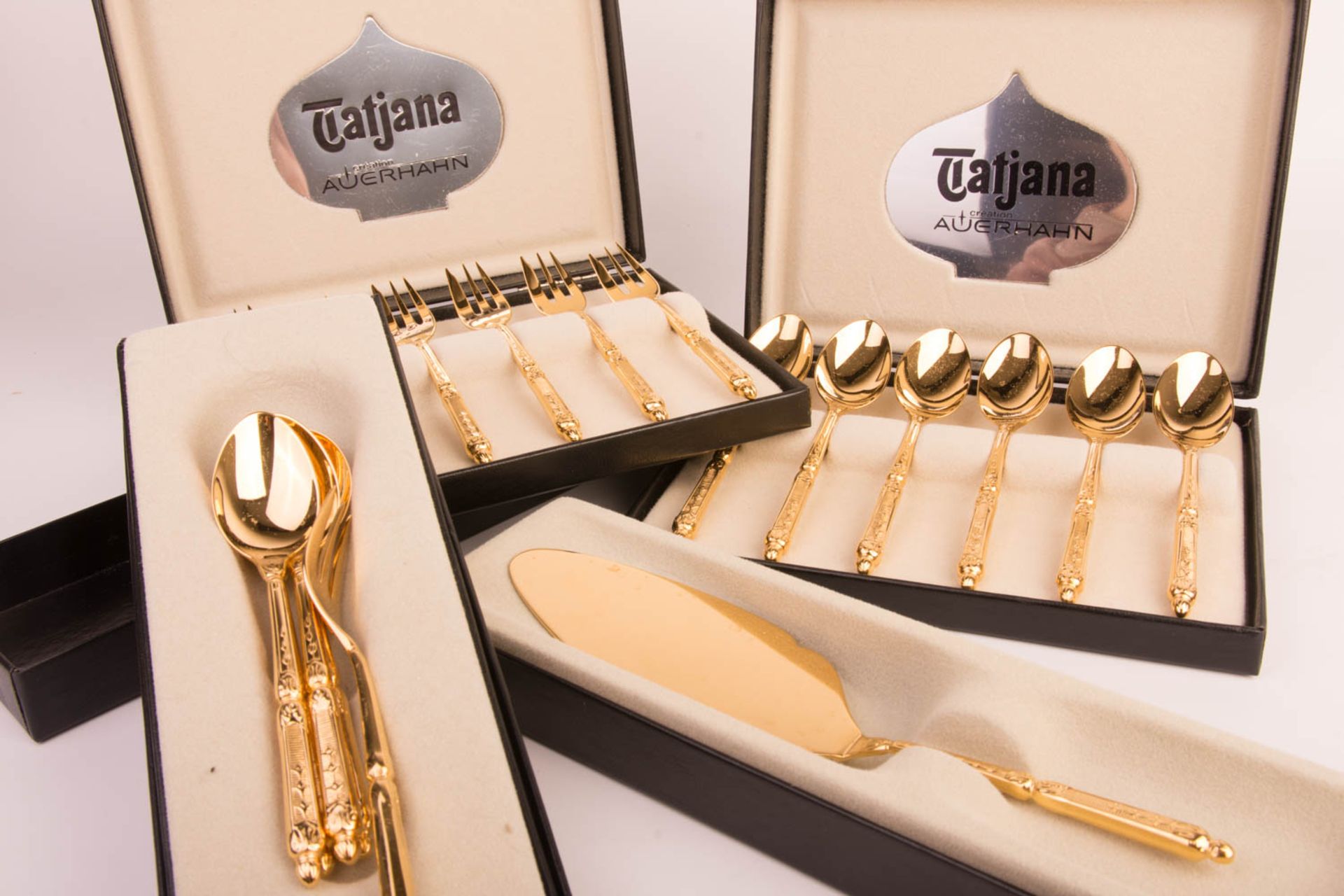 Creation Auerhahn, gold plated cutlery set. - Image 2 of 7